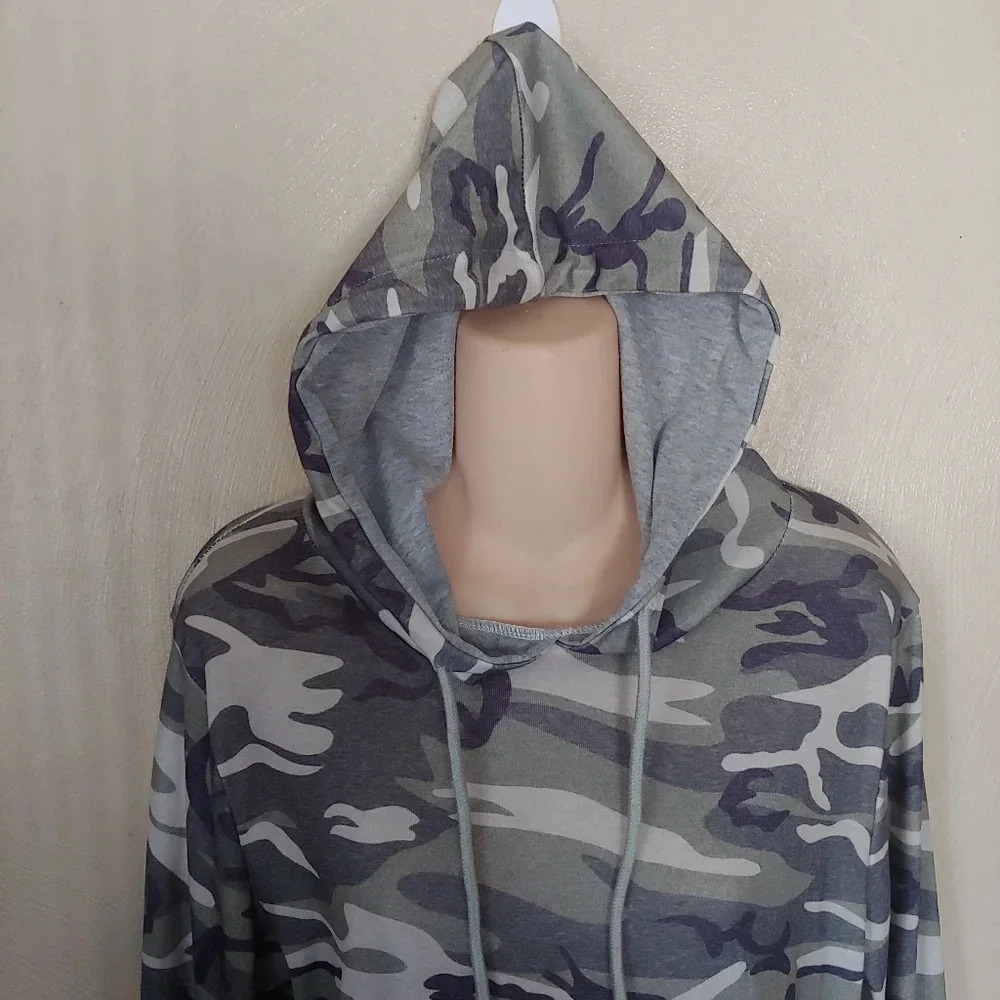 Sweetnight Camoflauge Pullover Hoodie with Drawstring Size Women's Small NEW - Picture 5 of 7